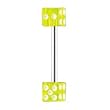 Stainless Steel with UV Green Barbell - Dice Sold as a Pair
