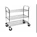Metro MW Series Stainless Steel Utility Cart, 2 Shelves, 375 lbs Capacity, 36" Length x 18" Width x 38" Height
