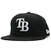 Tampa Bay Rays Black with White 59FIFTY Fitted Cap (7 5/8)