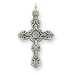 Sterling Silver Antique Cross with 20 Inch Sterling Silver Chain