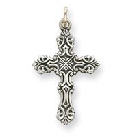 Celtic Sterling Silver Antique Cross with 20 Inch Chain