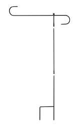 3 Piece Garden Flag Stand