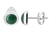 Sterling Silver 5mm Round Malachite Stud Earrings