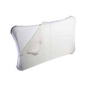 Nintendo WII FIT Balance Board Clear - White Silicon Skin Cover Sleeve Anti-slip Pad