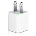 White USB Cable Power Adapter (Wall Charger Adaptor with fixed blades) for Apple iPod, iPhone, iPhone 3G, iPhone 4,Touch, Shuffle, Nano, Classic
