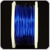 Rhinestone Biz Colored Copper Wire with Silver Plated Base 20 Gauge 6 Yard - Flag Blue - 1 Each