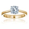 0.75 Carat E/SI1 Round Certified Diamond Solitaire Engagement Ring in 18ct Solid Yellow Gold