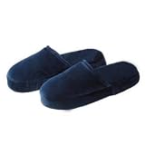 HOMEDICS MS-1ML MENS MEMORY FOAM MASSAGING SLIPPERS NAVY MEDIUM/LARGE