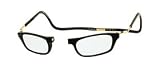 CliC Magnetic Closure Reading Glasses XXL with Adjustable Headband Black 2.50