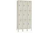Lyon Locker Three Tier 12x15x24 9 Door Assembled Putty