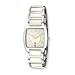 Ladies Chisel White Ceramic Square Dial Watch title=