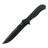 Fixed Presidio, Black Aluminum Handle, Black Blade, Plain