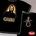JOHNNY CASH - Glow - Black T-shirt