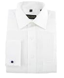 Donald Trump Non-Iron Textured Solid with French Cuff- Spread Collar