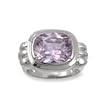 .925 Silver & Lavender Cushion Cut CZ Ring, Sizes 6-8