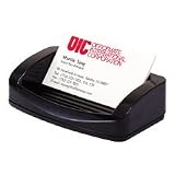 Business Card/Clip Holder, 4-3/4x2-3/4x1-3/8, Black, Sold as 1 each