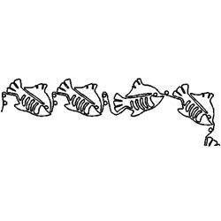 Bulk Buy: Stensource Stencils (2-Pack) Quilt Stencils By Julie Mullin 3 1/2' Fish Line FC-43