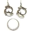 Jewelry Set for Girls Sterling Silver Earrings Ring