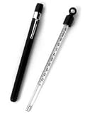 Thermometer 0 TO 220F Spirit filled with case, 2 Degree Div