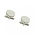 Plain Finely Polished Cuff Links in Solid Sterling Silver
