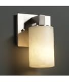 IMAGE OF Justice Design Group CLD-8931-30-MBLK Modular Clouds 1 Light Wall Sconce in Matte Black with Alabaster glass