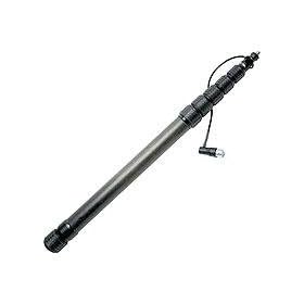 K-Tek 1'-10 to 7'-3 Klassic 6-Section Graphite Fiber Boom Pole with Coiled Cable and XLR Base, Bottom Exit