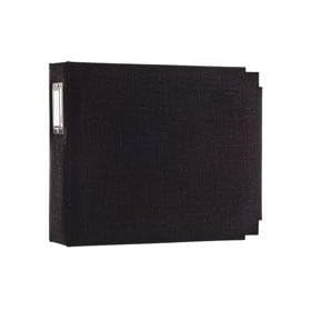 We-R-Memory Keepers Handmade Linen Ring 8 x 8 Album, 10 Page Protectors hold 20 Photos - Onyx