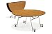 48 Round Folding Roll-A-Way Table Oak
