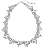 Silver Plated Ball Chain Collar Necklace