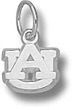 Auburn Tigers AU 1/4 Polished Charm - Sterling Silver Jewelry