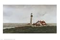 Above Portland Light Poster Print