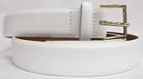 Boca Classics White Leather Belt