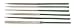 Starlite Diamond Needle File Set, 170 Grit, 6 Pc, 5 1/2