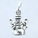 Happy Winter Snowman with Muffler and Hat Charm in Sterling Silver, #11432