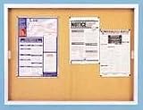 Quartet D2405 Quartet Enclosed Bulletin Board, Cork Over Fiberboard, 72 x 48, Aluminum Frame