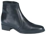 Mens Scimitar Black Softie Leather Zip Ankle Boots size 9