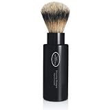 The Art of Shaving Silvertip Badger Travel Turnback Shaving Brush with Black Handle