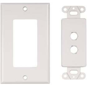 2 OPENING WALL PLATE WHTE by Acoustic Research