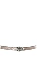 Metallic Leather Croc Waist Belt