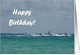 Happy Birthday for a Special Boyfriend, Jet Skis in Action Card