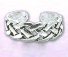 Toe Ring - Sterling Silver Toe Ring Sterling Silver Celtic Knot Basket Weaved