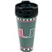 Miami Hurricanes 16 oz. Insulated Mug with Green Background