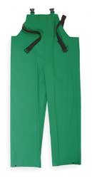 Condor 1FAZ7 Bib Overall, Plain Front, PVC/Poly, Grn, M