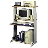 Adjustable Multimedia Workstation - Oak/ Black (35)