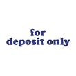 Xstamper Ecostamp "For Deposit Only" Title Stamp, 2 x 0.5 Inches, Blue (4412)