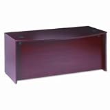 Bush Business Furniture Corsa Series Mahogany Bow Front Desk