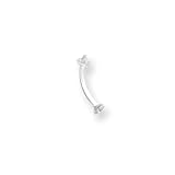 Soft Acrylic Eyebrow Retainer 16G 3/8" Long UV Clear