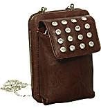Brown Wallet & Cell Phone Holder Combo Crossbody Swingpouch