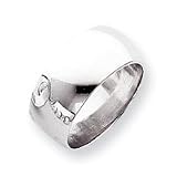 Sterling Silver 9mm Half-Round Band Ring - Size 4