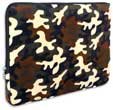 Faux-fur Textured, Camo Green / Brown Carrying Case for Apple MacBook 13″ Notebook Laptop Computer